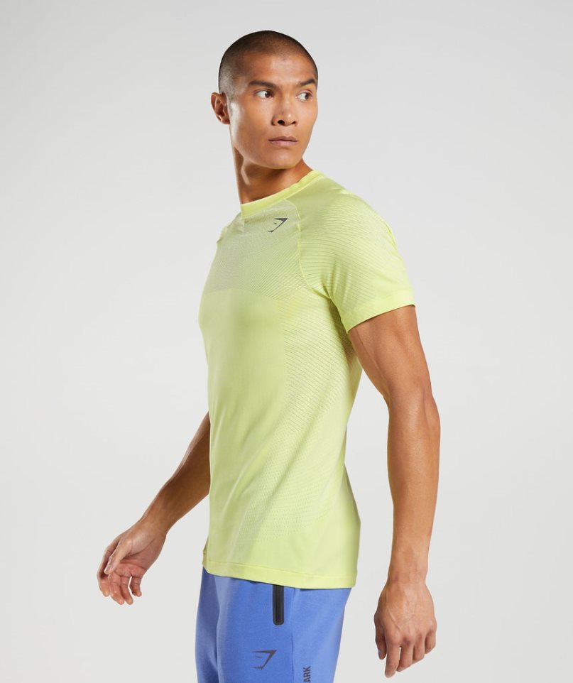 Koszulki Gymshark Apex Seamless Męskie Żółte | PL 312PZB